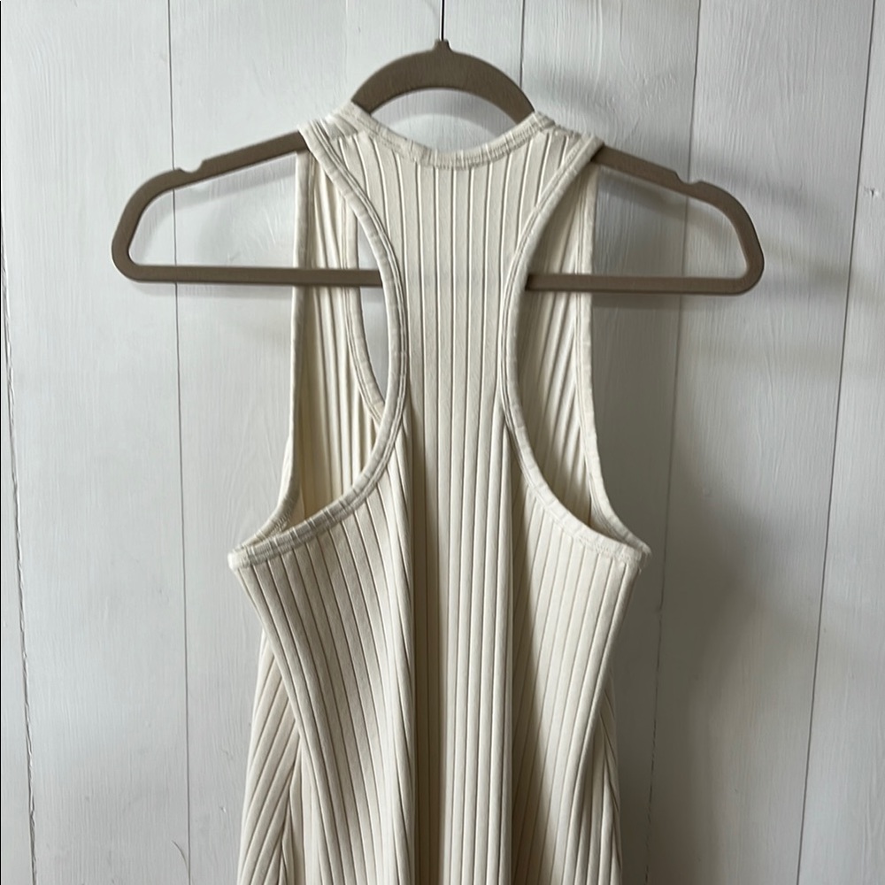 Vince Cream Ribbed Dress - Picture 3 of 6